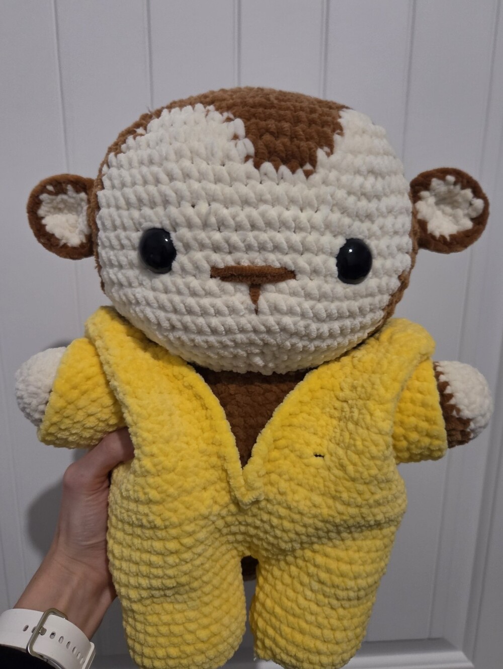 Handmade Monkey Plush in Yellow overalls 🐵